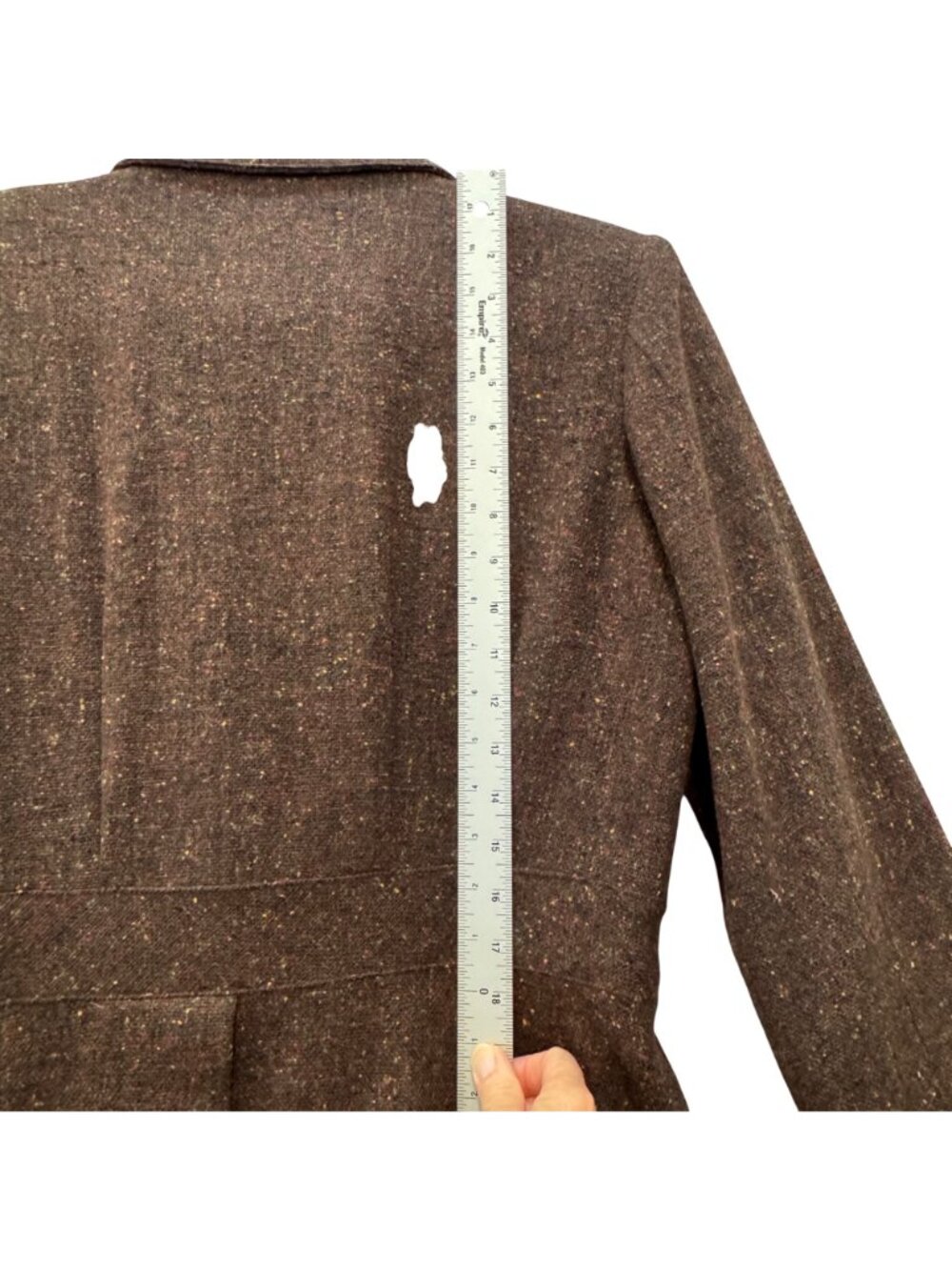 Vintage 90s Desert West Brown Wool Women's M Tweed Blazer Southwestern Boutique - Picture 13 of 16